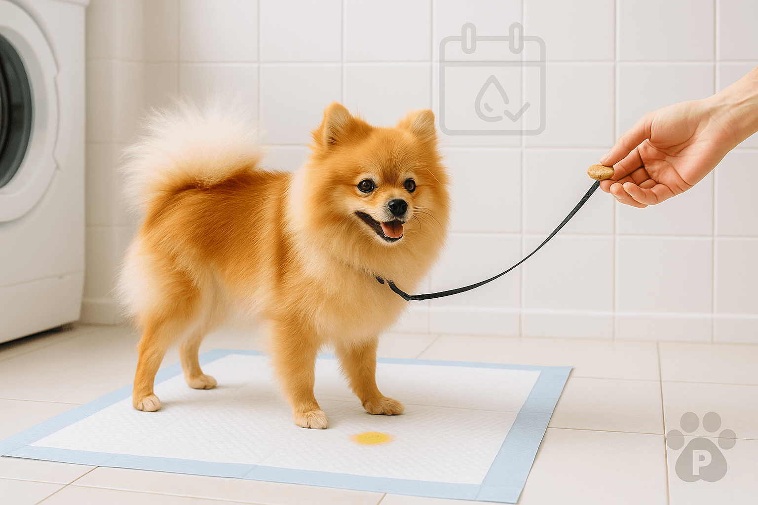 adestramento do Spitz Alemão: xixi no lugar certo, guia prático de 7 dias.